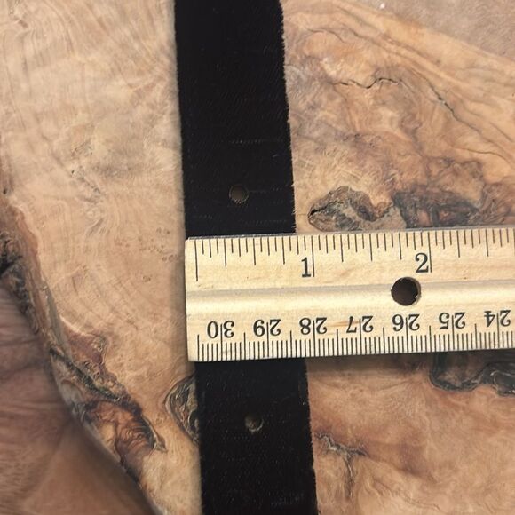 Talbots Black Velvet Velour Belt - M - Picture 5 of 5